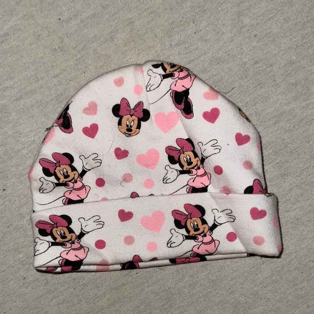 Pink Minnie Mouse Kids Beanie